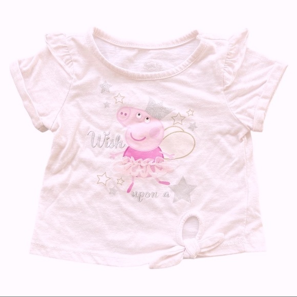 *5/$20* Peppa Pig Heather Pink Graphic Top 2T - Picture 1 of 7
